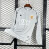 Retro Manchester United 2007/08 Grey Goalkeepe Long Sleeve Jersey