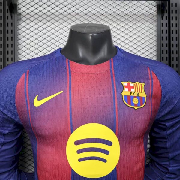 Barcelona 2025/26 Home Long Sleeves Jersey Player Version - Image 9