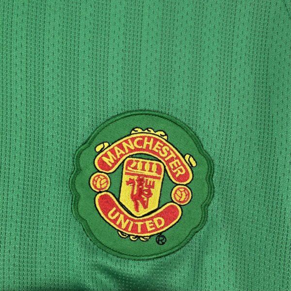 Manchester United 2007/08 Green Goalkeeper  Long Sleeves Retro Jersey - Image 7