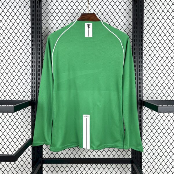 Manchester United 2007/08 Green Goalkeeper  Long Sleeves Retro Jersey - Image 2
