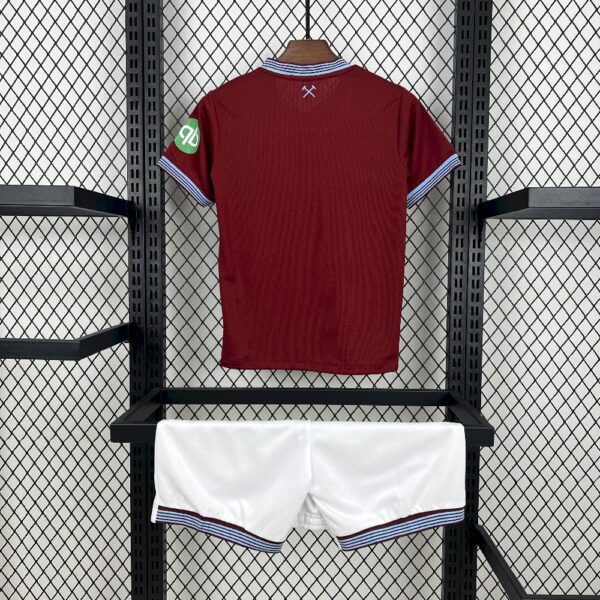 West Ham United 2025/26 Home Jersey Kids Kit - Image 2