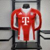 Player Bayern Munich home Long Sleeve 20252026 New Season Football Jersey Sports Shirt