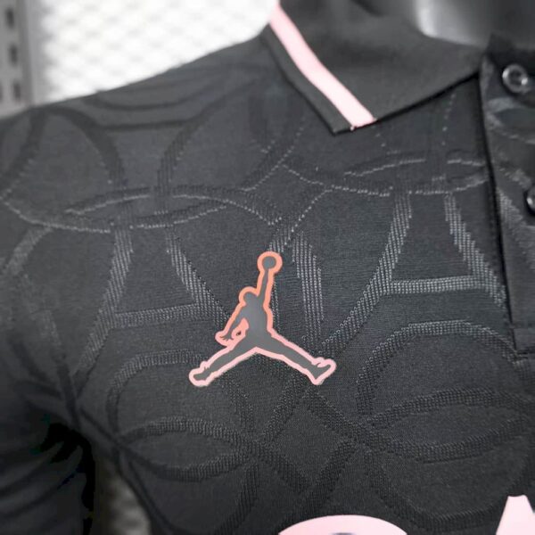 Paris Saint-Germain 2025/26 Black Polo Jersey Player Version - Image 8
