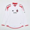 Unisex AC Milan 2004/05 1/4 Zip Sweatshirt Retro Style