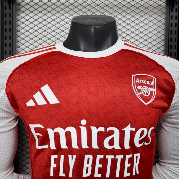 Arsenal 2025/26 Home Long Sleeve Jersey Player Version - Image 10