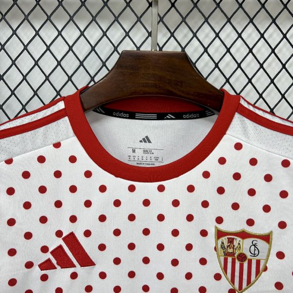 Sevilla Fc 2025/26 White Prematch T-Shirt Jersey - Image 2