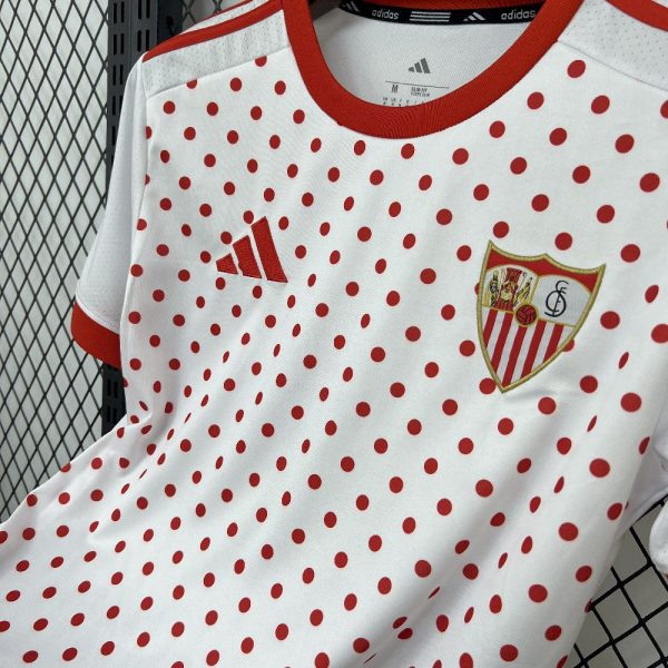 Sevilla Fc 2025/26 White Prematch T-Shirt Jersey - Image 3