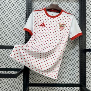 Sevilla FC 2025/26 White Prematch T-shirt Jersey
