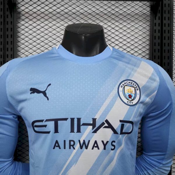 Manchester City 2025/26 Home Long Sleeve Jersey Player Version - Image 10
