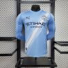 Manchester City 2025/26 Home Long Sleeve Jersey Player Version