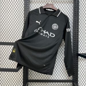 Mens Manchester City 2025/26 Away Long Sleeve Jersey