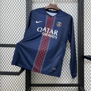 Mens Paris Saint-Germain 2025/26 Home Long Sleeve Jersey